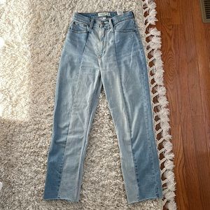 ABERCROMBIE Curve Love The Ankle Straight Ultra High Rise Jeans